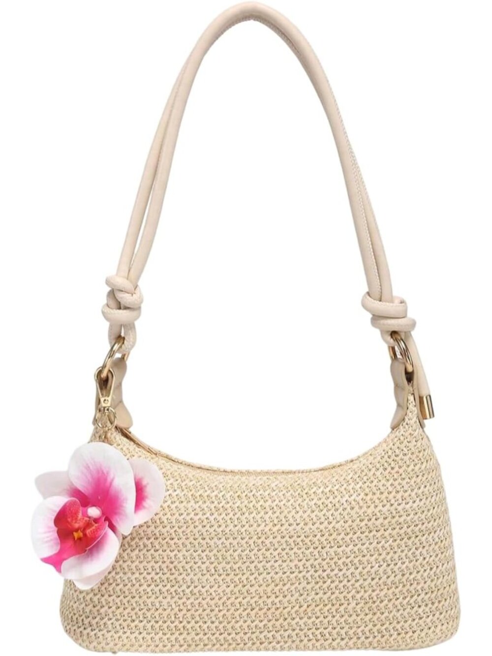 Women's Straw Woven Shoulder Bag Tote Handbag Summer Beach Purse Vacation Bags - Picture 1 of 5